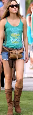 devon aioki in cutoffs at coachella