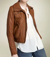 doma leather bomber jacket