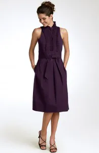 eliza j ruffle front shirtdress