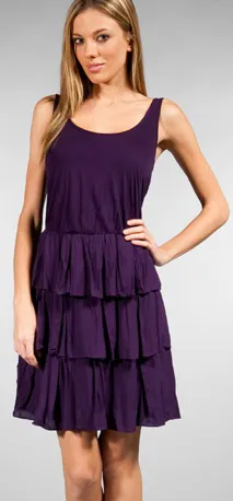 ella moss tiered lila dress