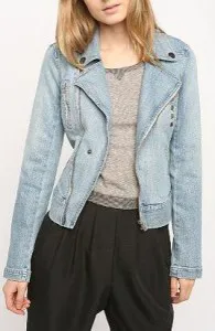 Silence & Noise Denim Moto Jacket