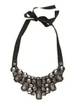 faceted stone collar necklace