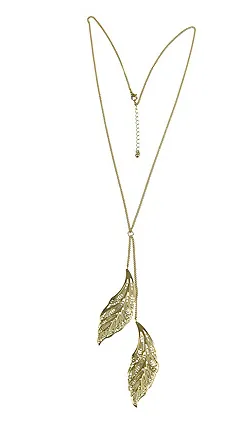 forever 21 leaf pendant necklace