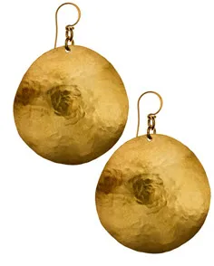 gold disk earrings 2