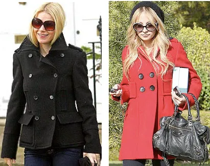 gwyneth paltrow and nicole richie peacoats