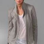 helmut lang grey leather jacket