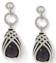 Iman Global Chic for HSN classic chic stone wrapped earrings Iman Global Chic for HSN classic chic stone wrapped earrings
