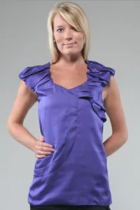 interlud pleated sleeve top