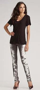 j brand gray and white tie dye jeans