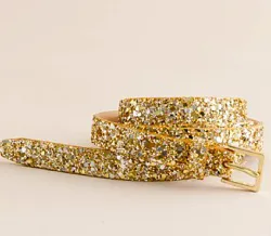 jcrew skinny crushed-glitter belt