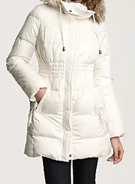 Juicy Couture faux-fur trimmed quilted puffer coat