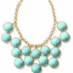 kate spade faceted turquoise chain necklace