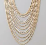 kenneth jay lane multi chain necklace