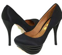 lamb platform satin black heels