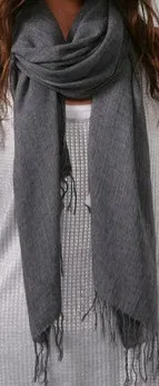 long gray scarf