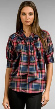 love moschino plaid top