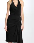 maggy london matte halter jersey wrap dress