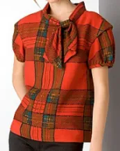 marc jacobs sketched plaid top