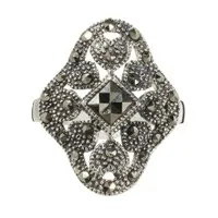 sterling silver large filigree marcasite ring sterling silver large filigree marcasite ring