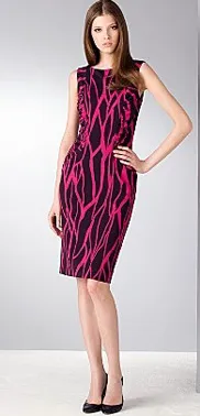David Meister knit printed sheath dress