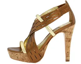 metallic cork sandals
