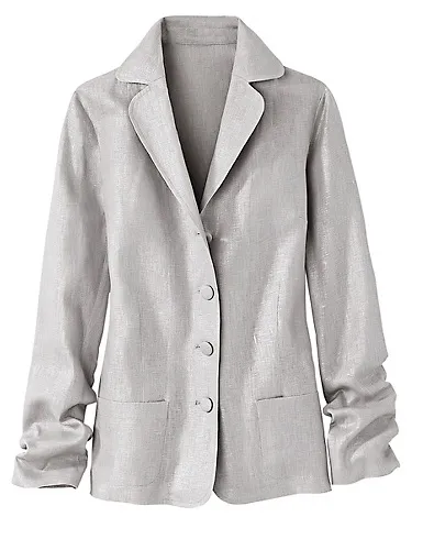 Metallic Linen Blazer