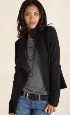 motorcross zip front cardigan motorcross zip front cardigan