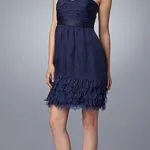 Lord & Taylor Feather-Hem Pleated Silk Dress - Phoebe