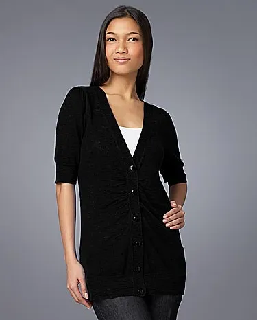 kenneth cole short sleeved grandfather cardigan