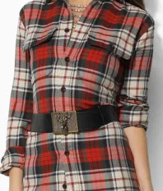 plaid tunic