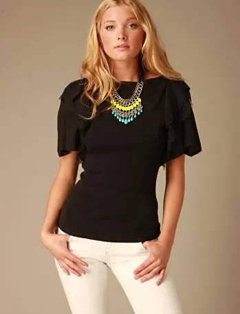 ruffle wing top