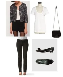 sequin cardigan look