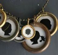 Custom silhouette pendant necklaces from MomFinds