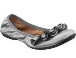 silver ballet flat