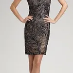 sue wong floral embroidered dress