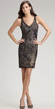 sue wong floral embroidered dress