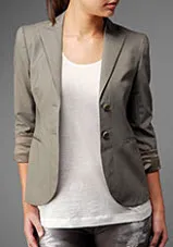 theory taupe blazer with buttons