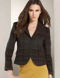 theory plaid blazer