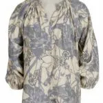 tucker the blouse blue and white