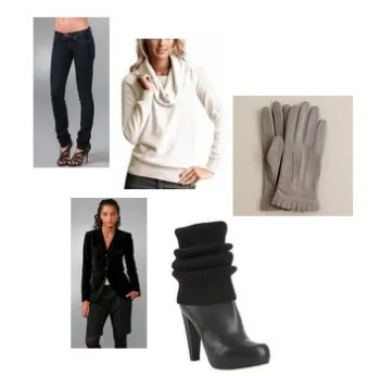 what to wear with leather gloves collage