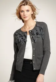 ann taylor wool bow cardigan