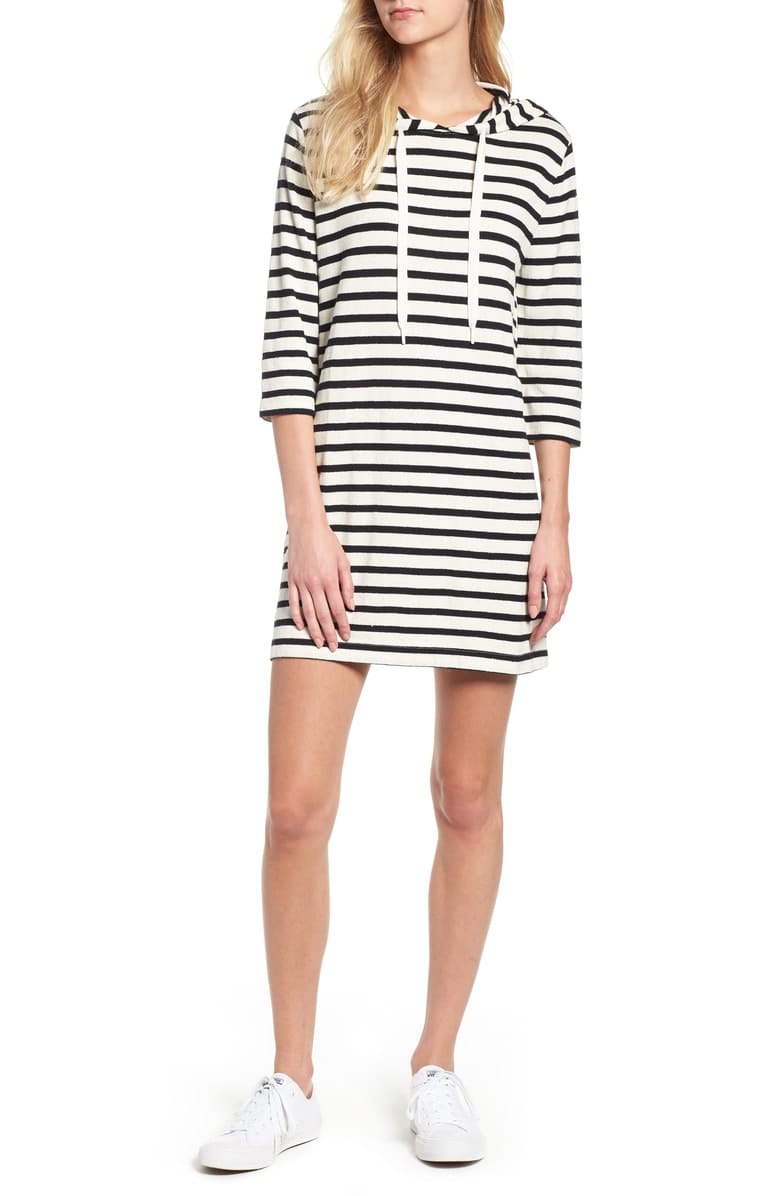 lou & grey striped hoodie dress