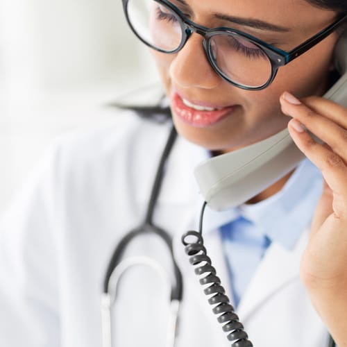 doctor on phone