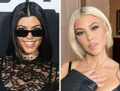 cabello con mechas de kourtney kardashian 2023