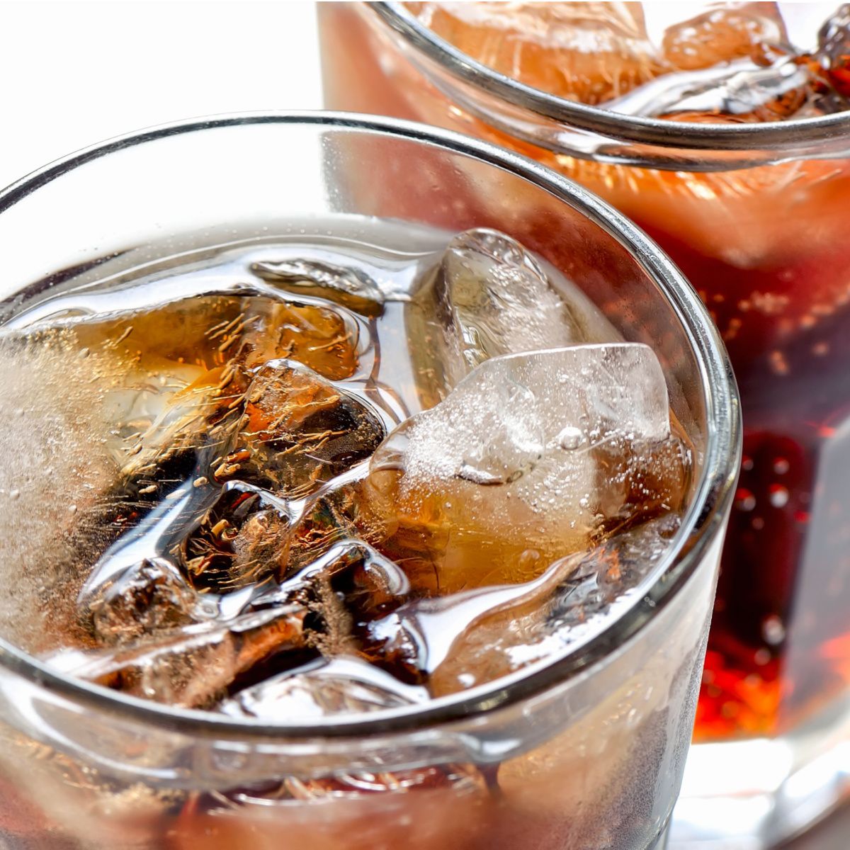 diet coke in glasses