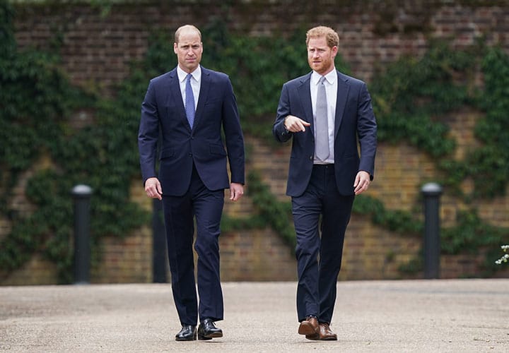 Prince William Prince Harry unveil Princess Diana statue 2021