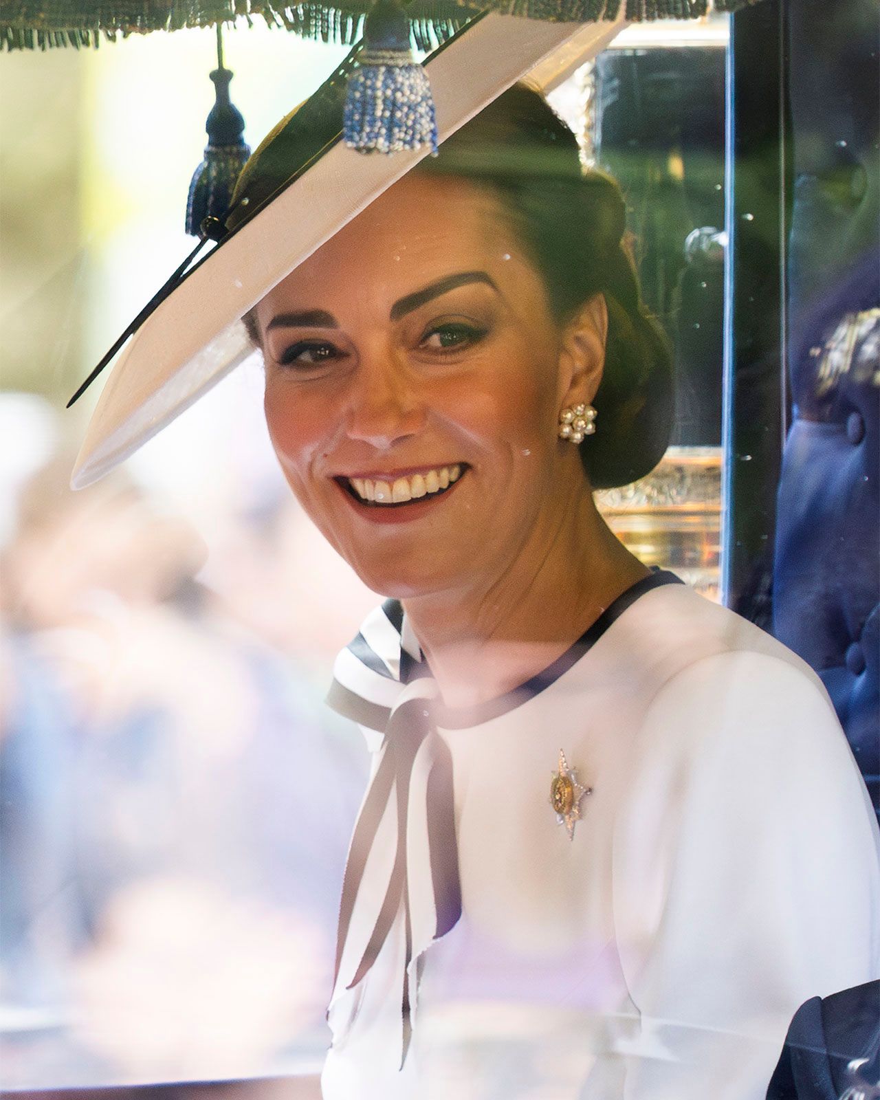 Kate Middleton arrives to Trooping the Color 2024 in a carriage
