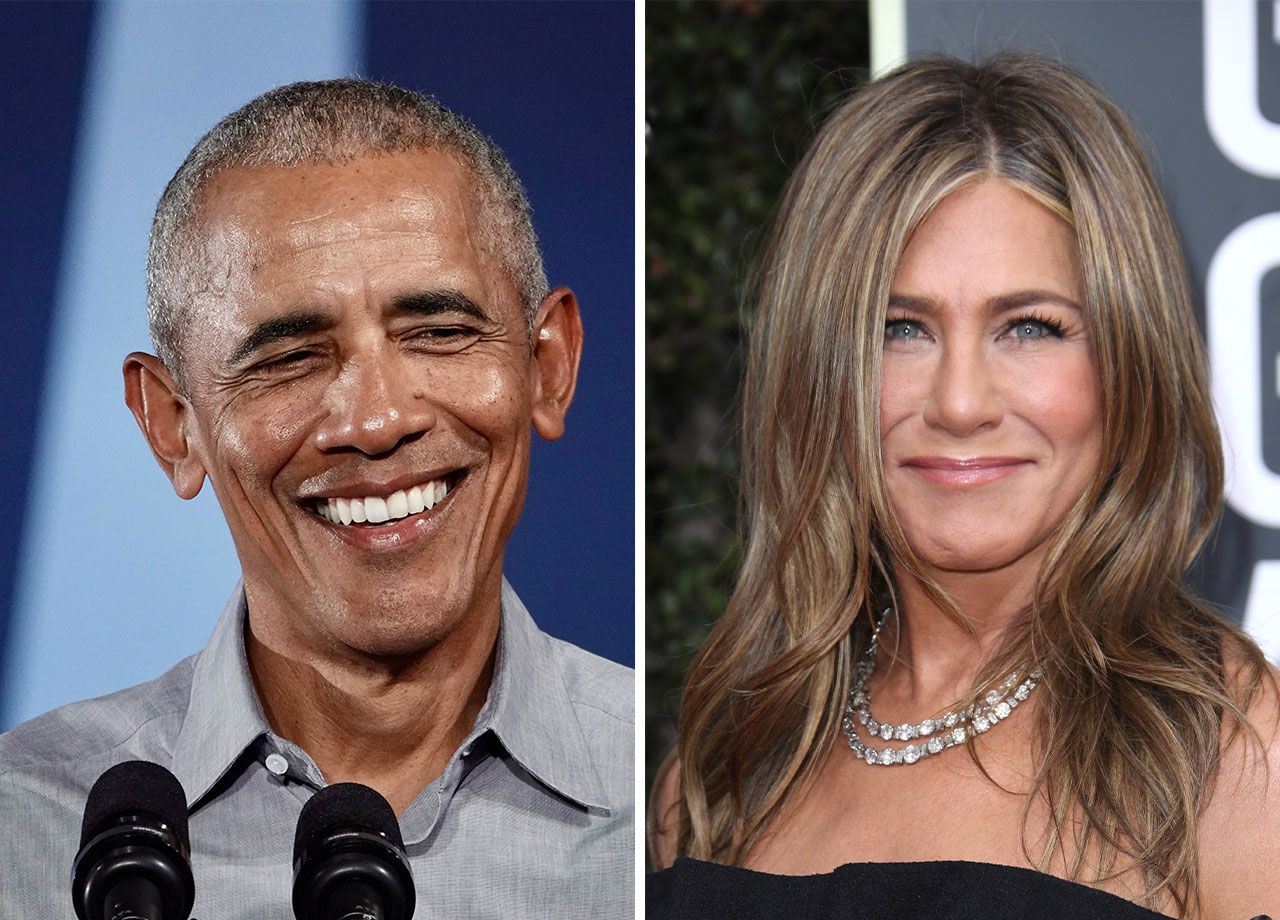 Jennifer Aniston and Barack Obama