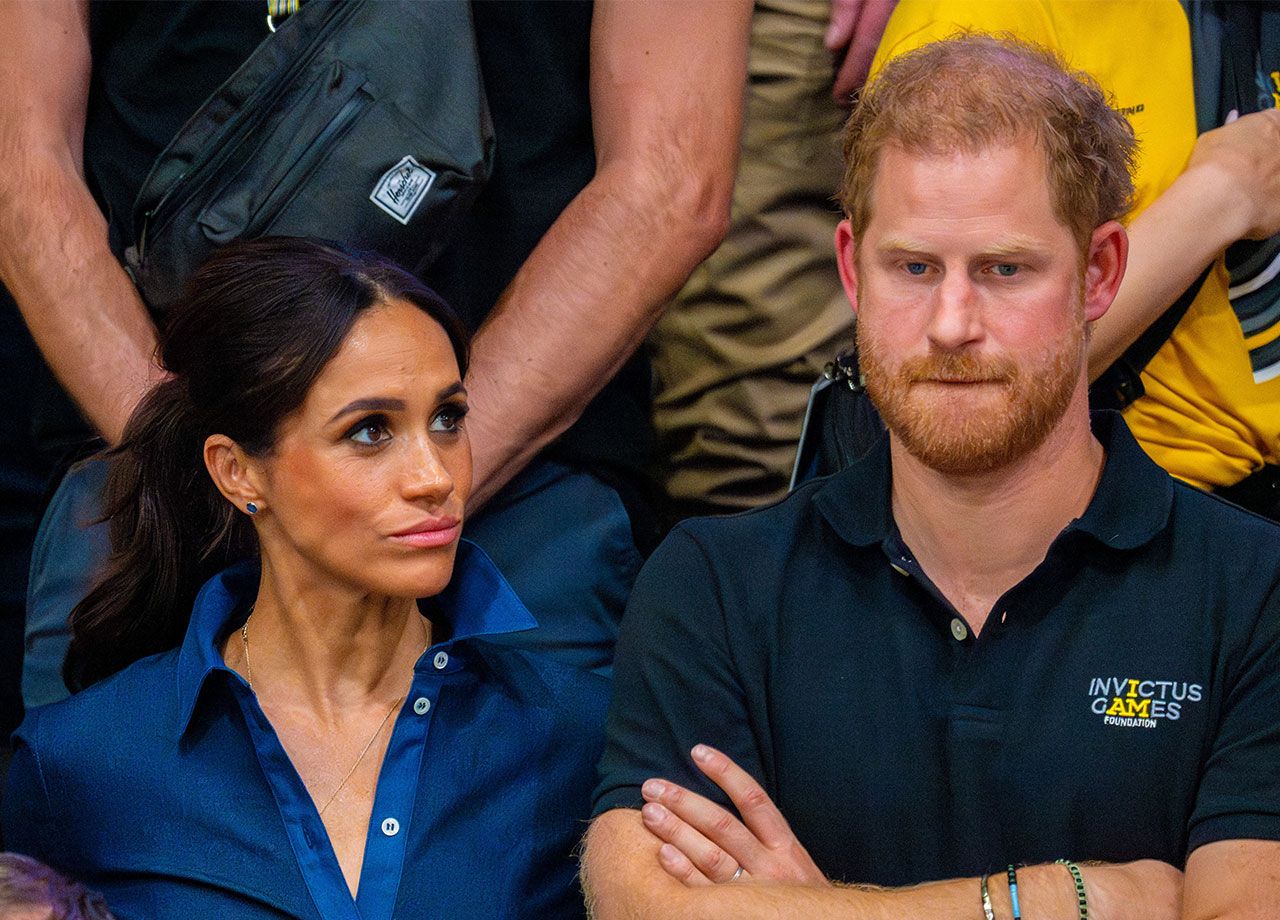 Meghan Markle and Prince Harry Invictus Games looking sad