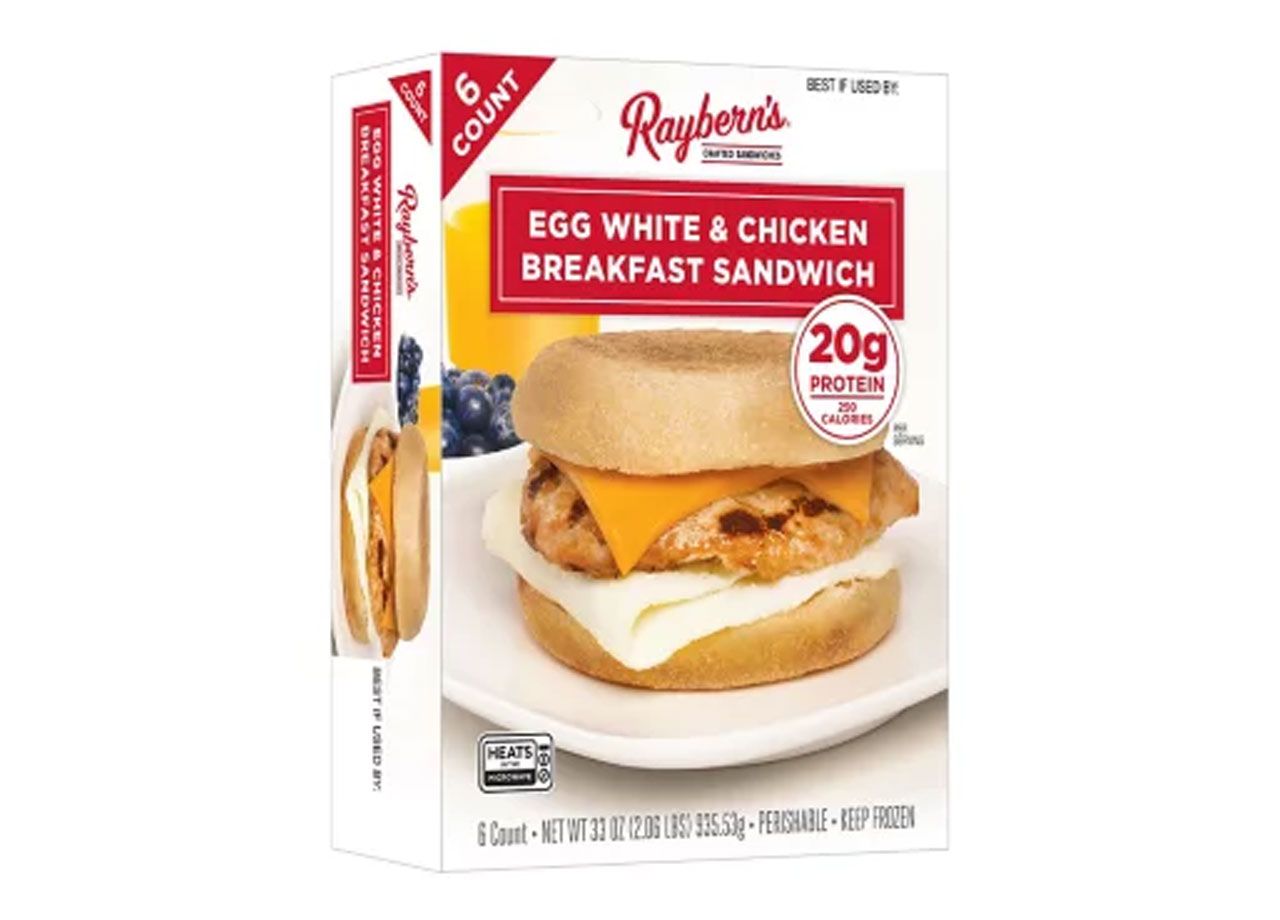 egg white and chicken breakfast sandwich